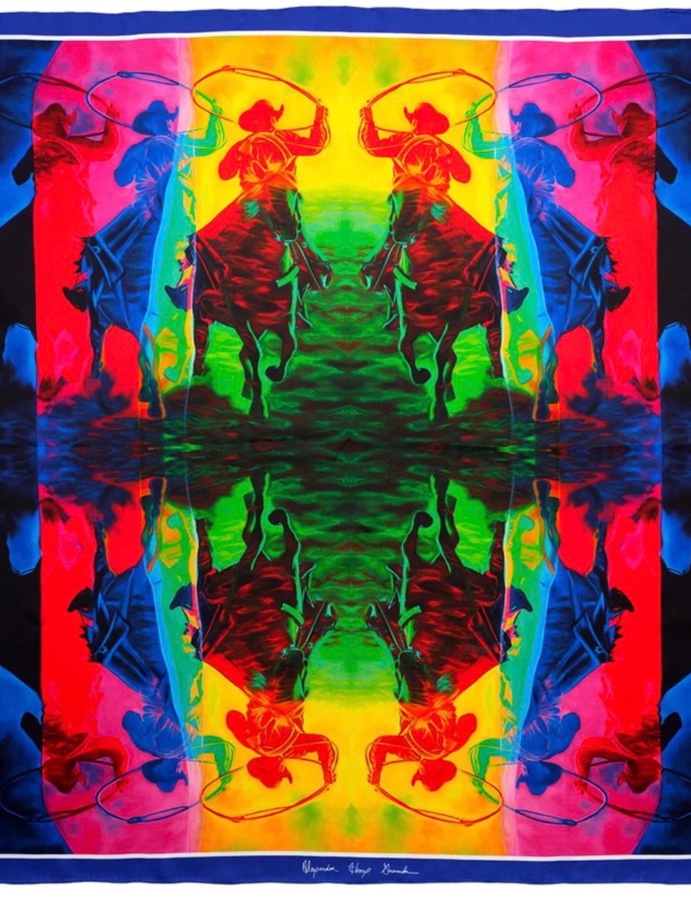 ALEXANDRA GROUNDS Echo 100 Silk Scarf